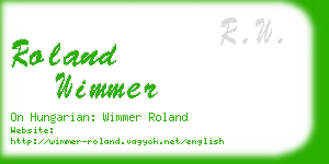 roland wimmer business card